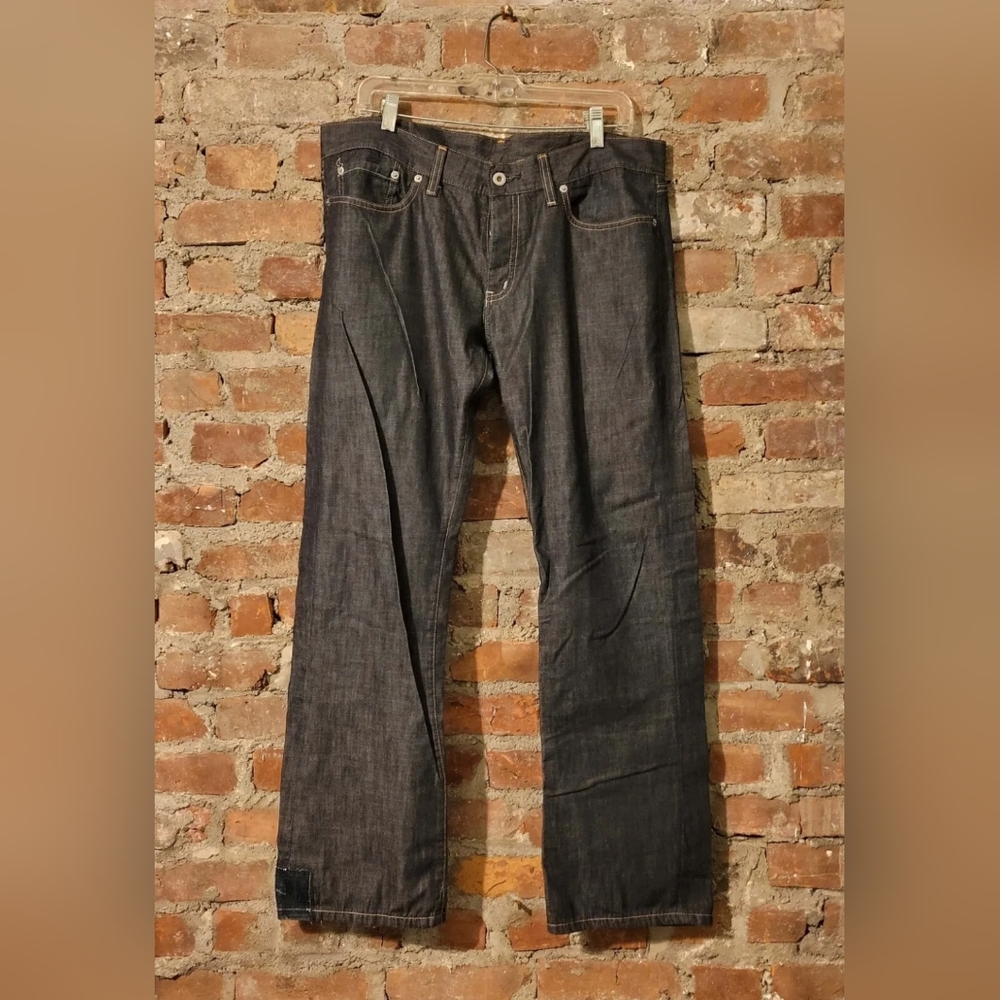 G STAR RAW MERCERIZED 11.5 0z DENIM JEANS 36W 32L S.C. LOW STRAIGHT